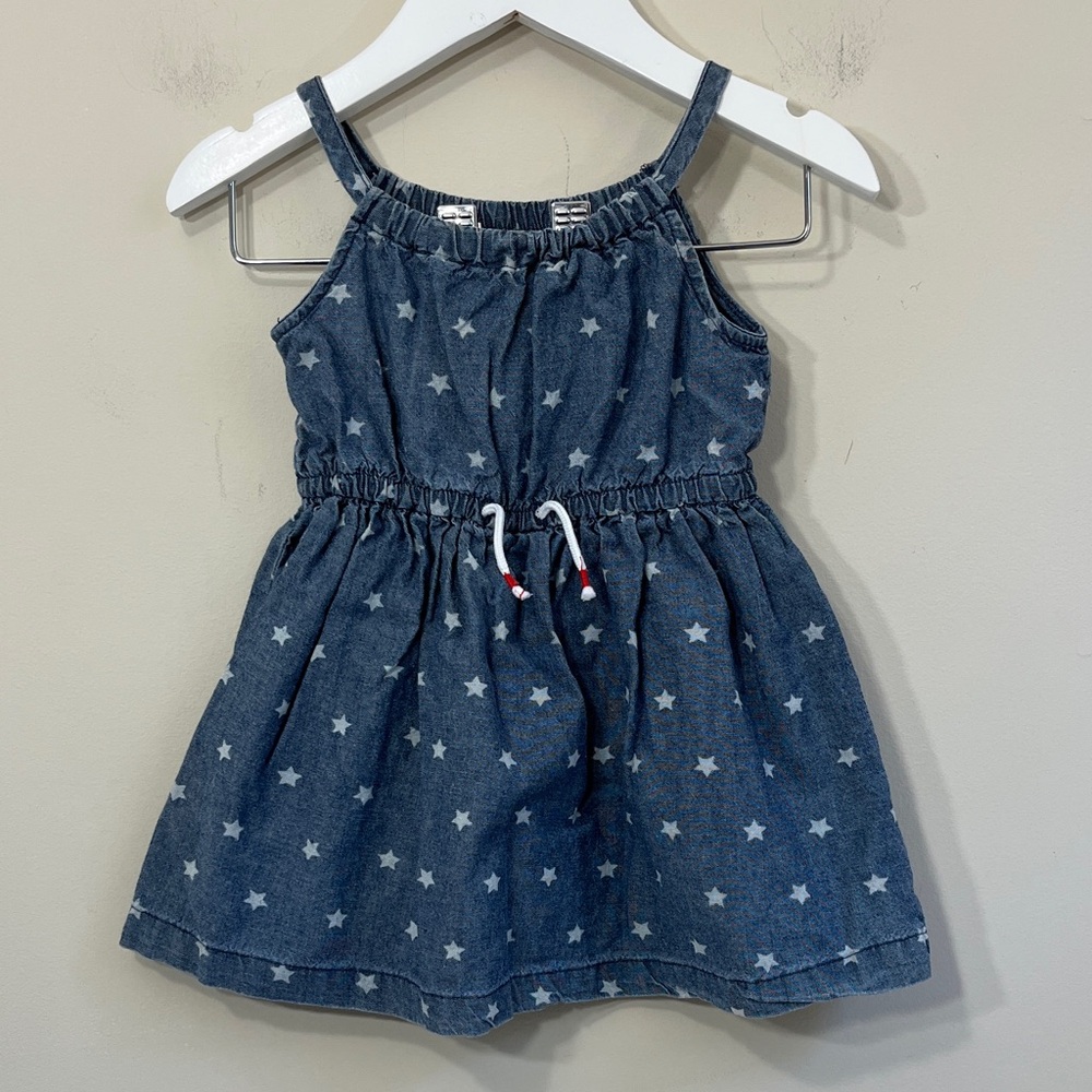 Carter's Baby Girl Denim Look Summer Dress Size 9 Months